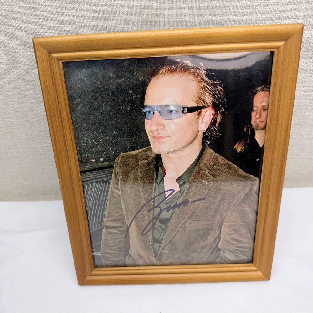 Bono U2 Signed Autographed 8x10 Framed Photo Rock Music Memorabilia